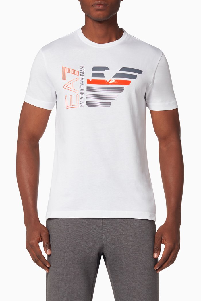 

EA7 Half Eagle Jersey T-Shirt, White