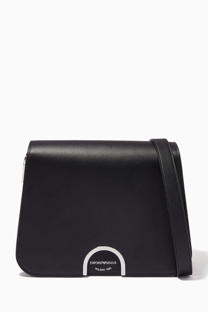 

Lisa Crossbody Bag in Smooth Leather, Black