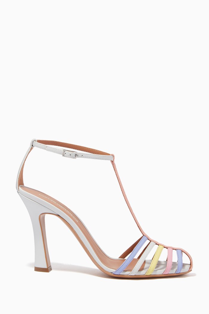 

T-Cage Sandals in Leather, Multicolour