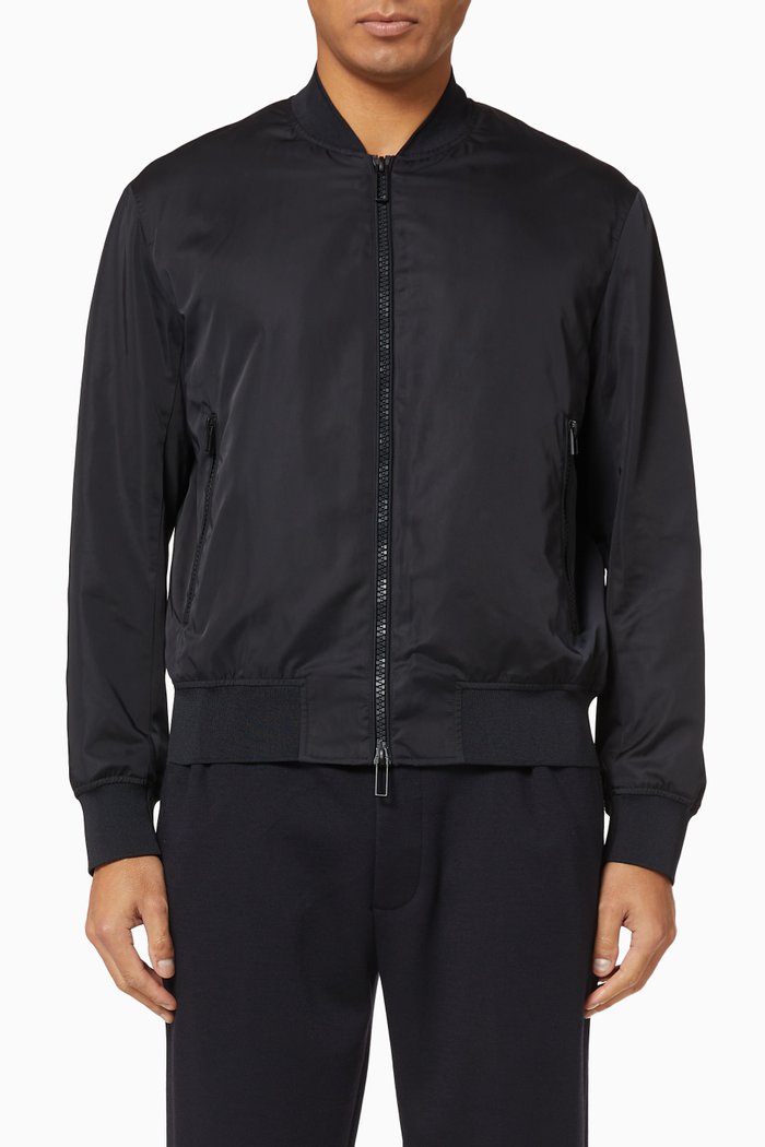 EA Macro Logo Bomber Jacket, Blue