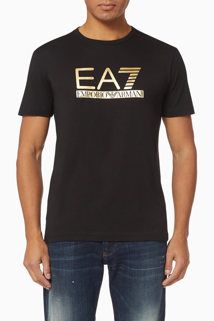 

EA7 Macro Logo Jersey T-Shirt, Black