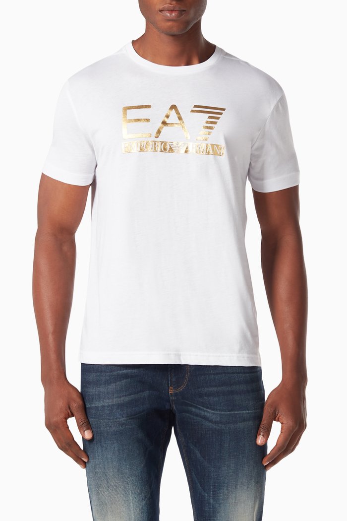 

EA7 Macro Logo Jersey T-Shirt, White