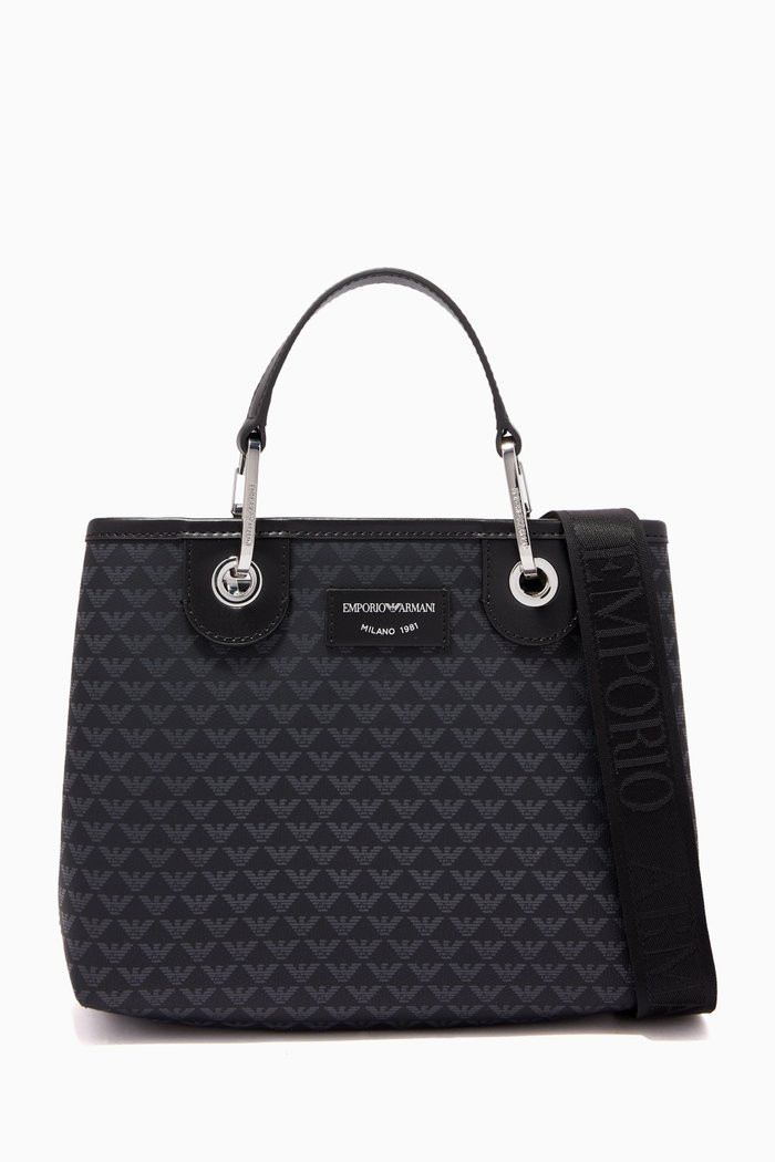 

MY EA Small Shopper Bag in Eco Leather, Black