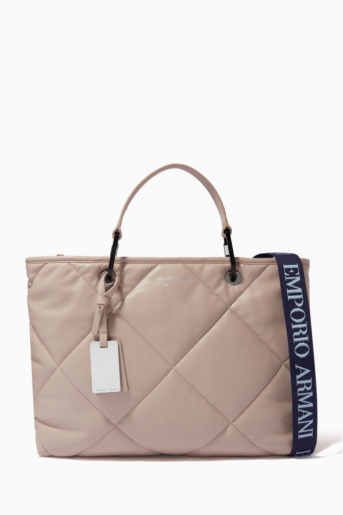 MyEA Medium Tote Bag in Eco Leather, Neutral