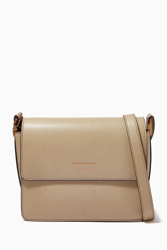 

Becky Small Crossbody Bag in Regenerated Leather, Neutral
