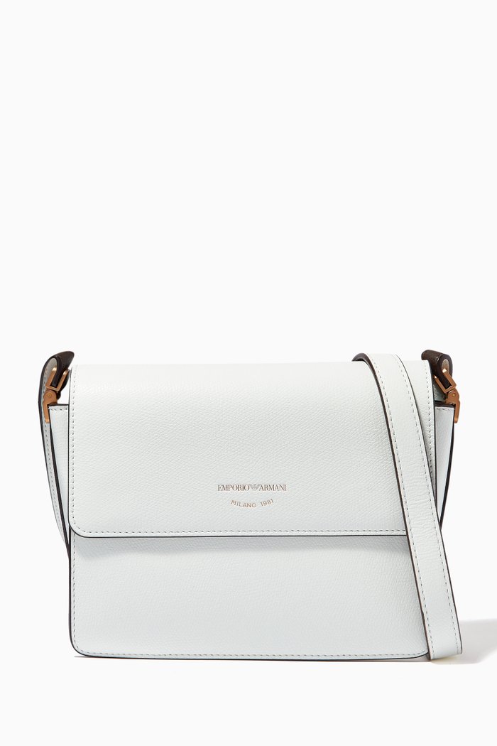 

Becky Small Crossbody Bag in Regenerated Leather, White