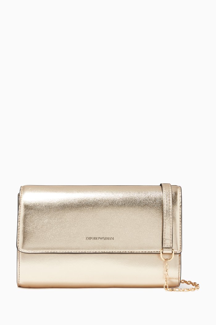 

Mini Crossbody Bag in Eco Leather, Gold