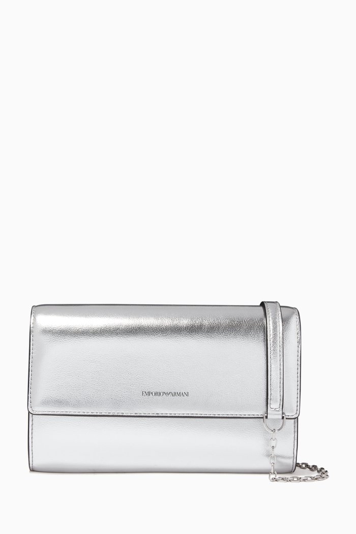 

Mini Crossbody Bag in Eco Leather, Silver