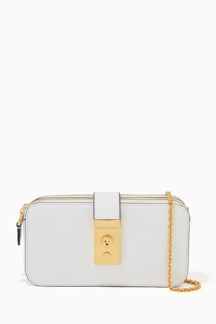 

Zip-Around Wallet in Leather, White