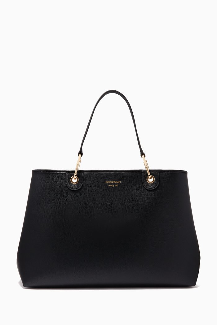 

My EA XL Tote Bag in Eco Leather, Black