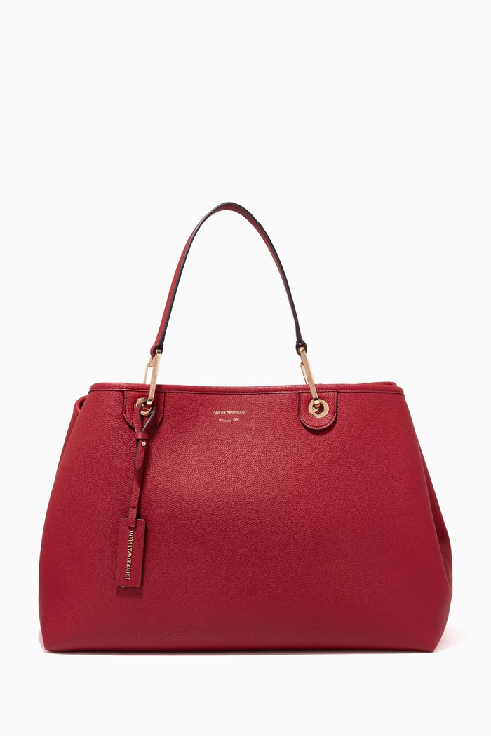 

My EA XL Tote Bag in Eco Leather, Red