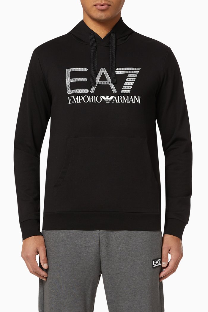 

EA7 Macro Logo Jersey Sweatshirt, Black