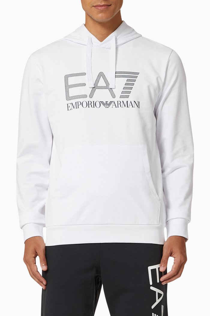 

EA7 Macro Logo Jersey Sweatshirt, White