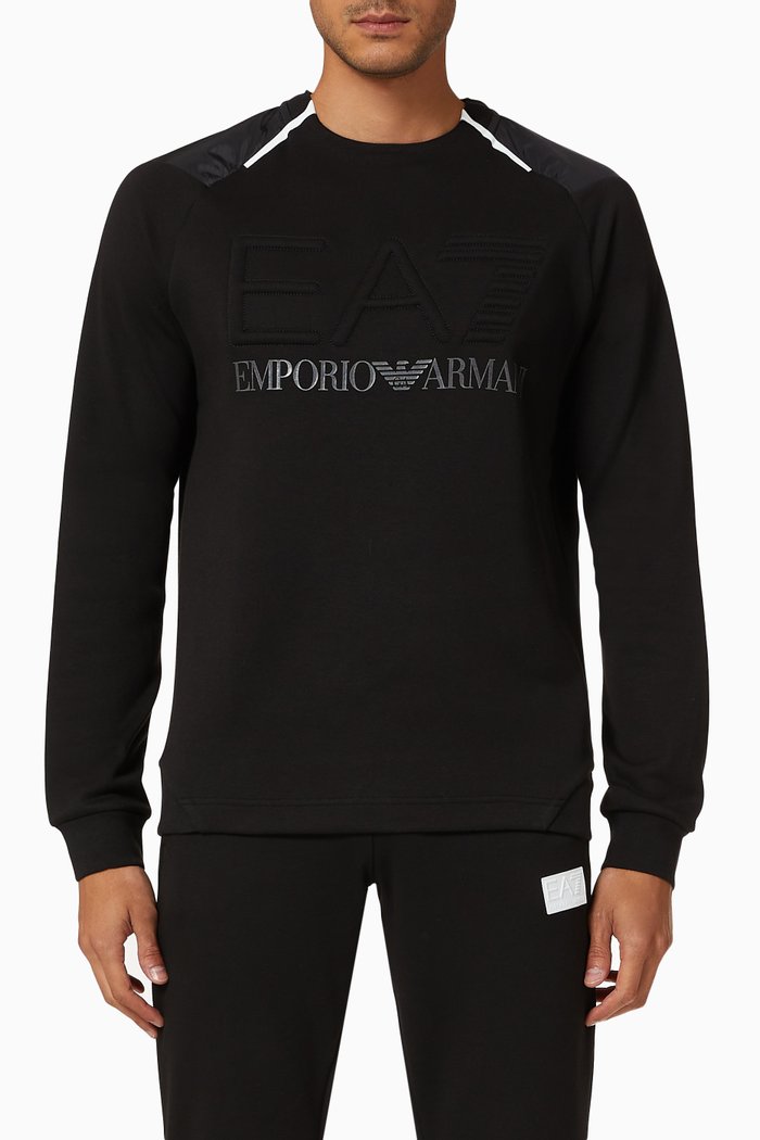EA7 Ventus 7 Jersey Sweatshirt, Black