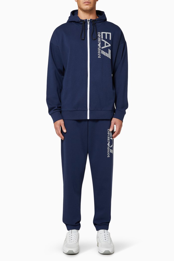 

EA7 Hooded Jersey Tracksuit, Blue
