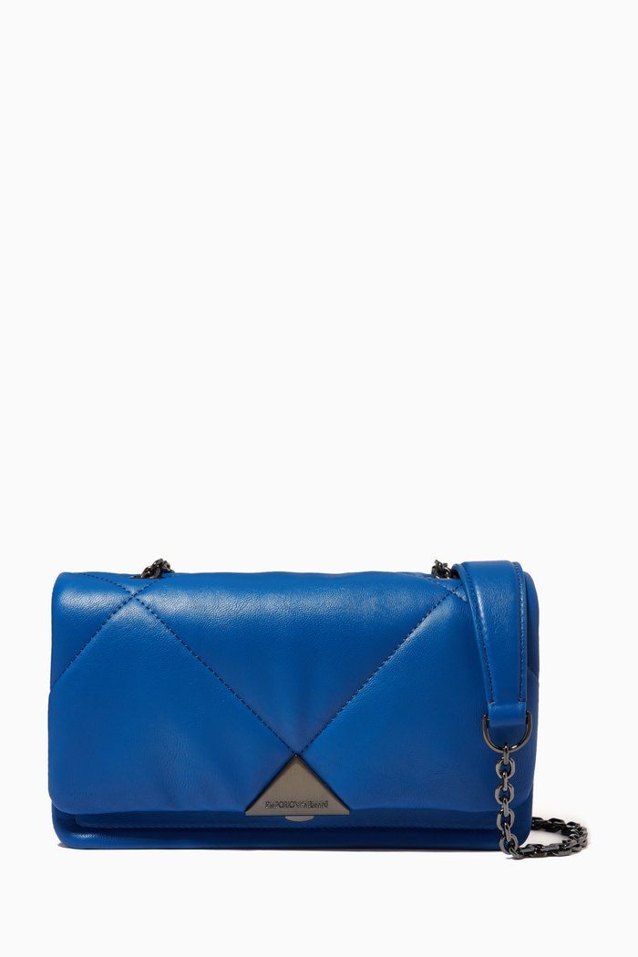 Noelle Mini Pochette in Eco Leather, Blue
