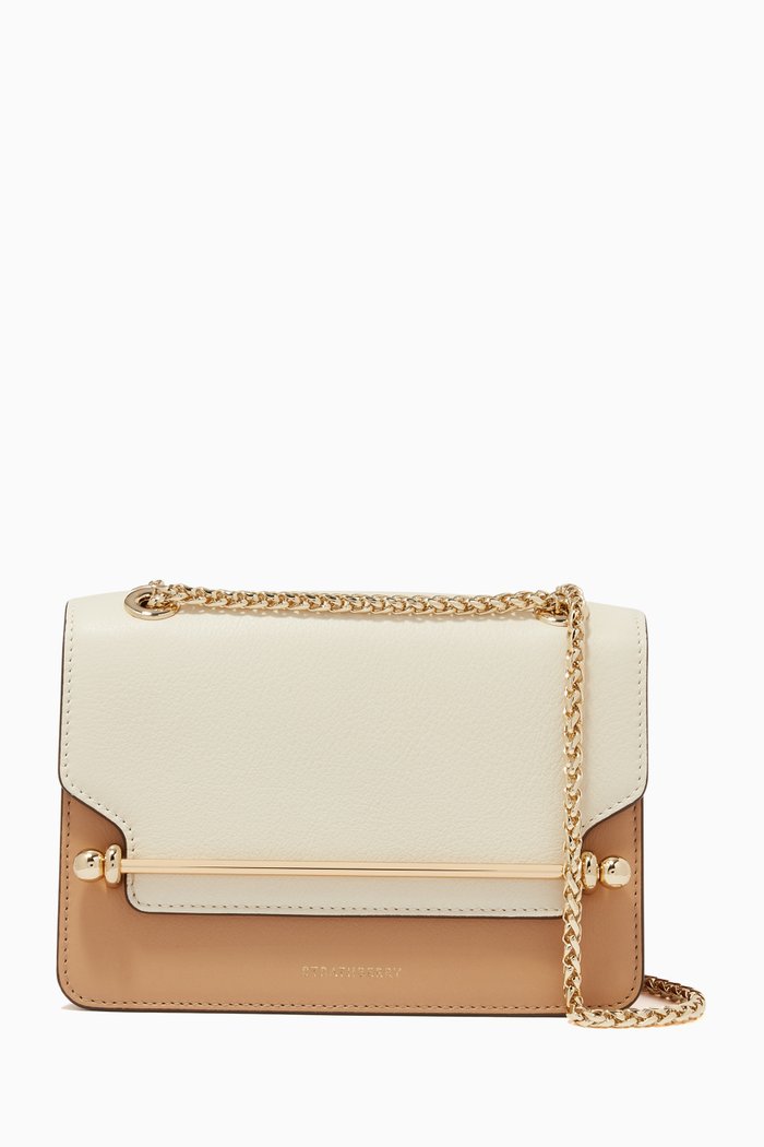 

Mini East/West Shoulder Bag in Leather, Brown