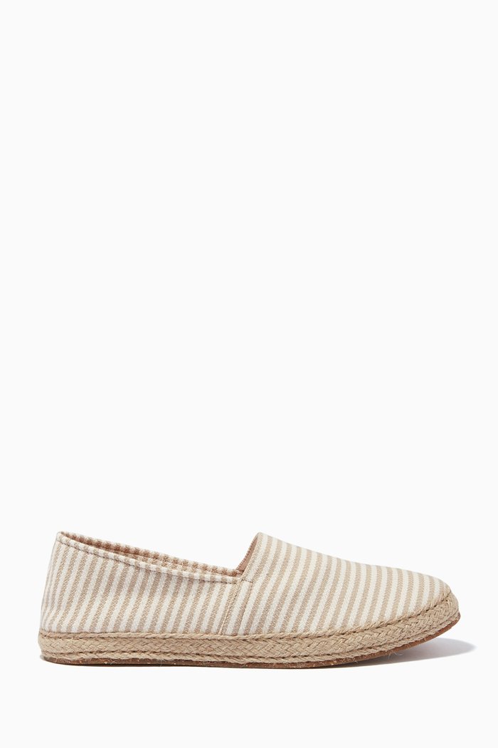 

Espadrilles in Striped Canvas, Green