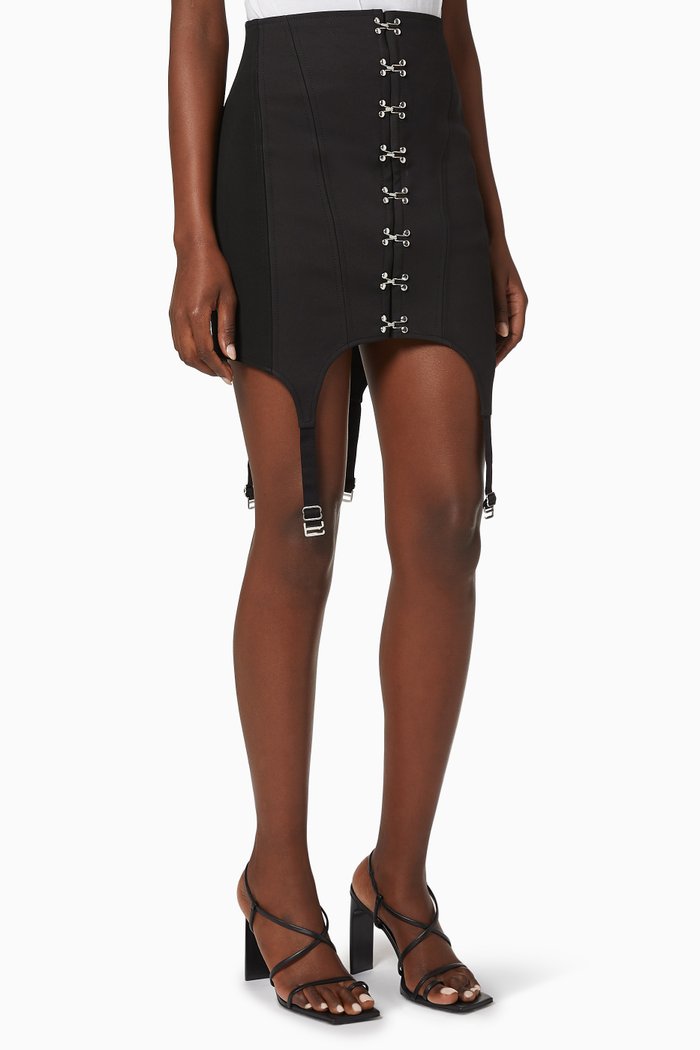 Corset Garter Skirt, Black
