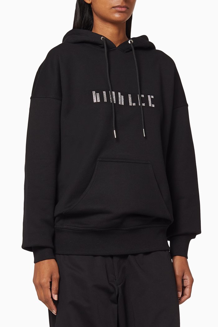 

Crystal Logo Hoodie, Black