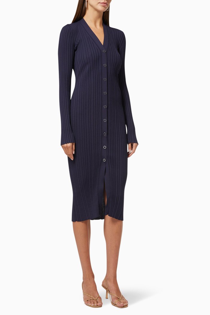 

Float Rib Midi Dress, Blue