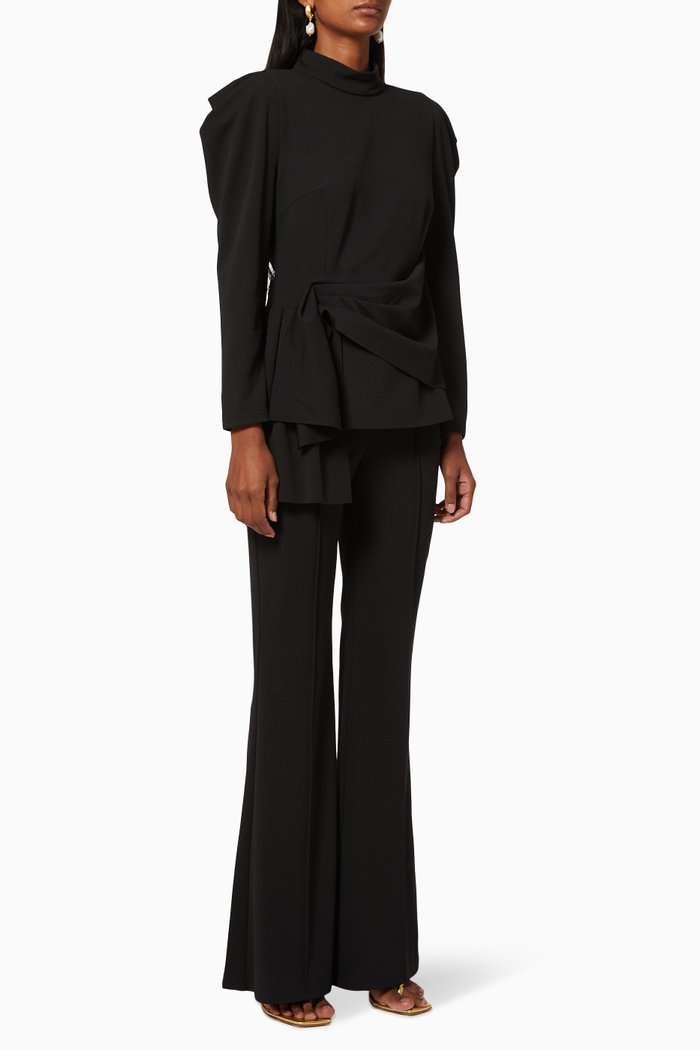 Tahitian Top & Pant Set, Black