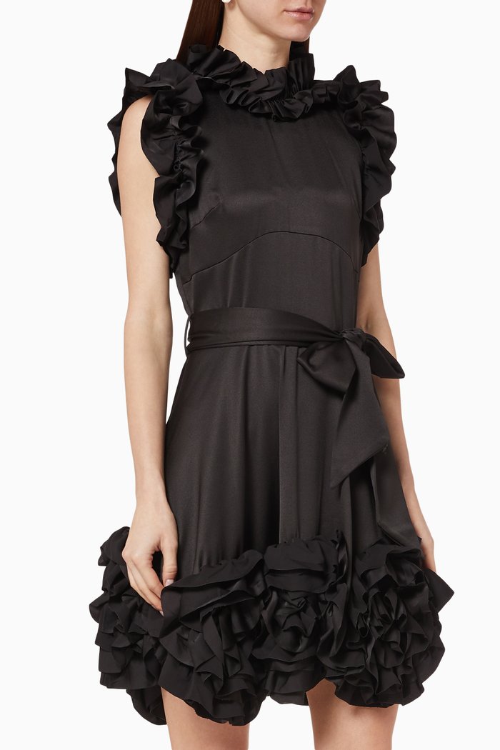 

Reishi Frill Dress, Black