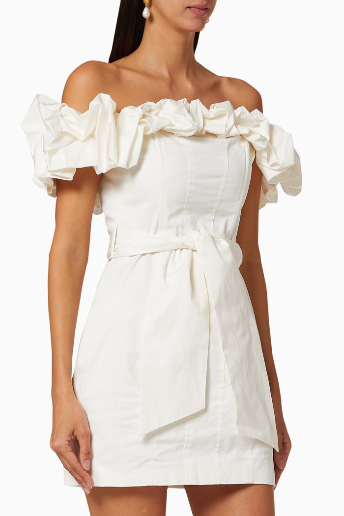 

Addison Off Shoulder Dress, White