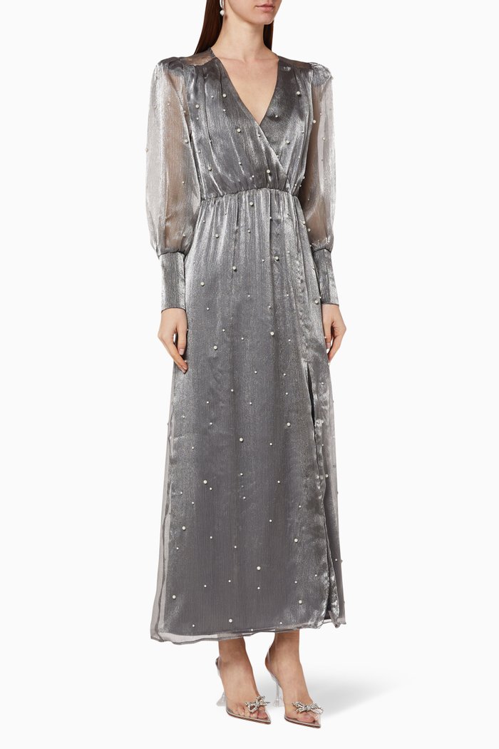 

Londyn Embellished Dress, Silver