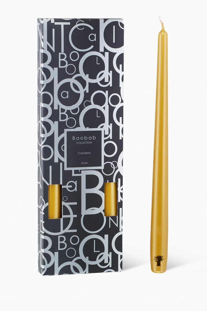 

Candela Candlesticks Gold, Set of 4, Colourless