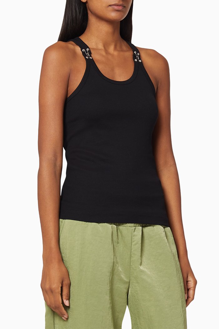 

Hook & Eye Tank Jersey Top, Black