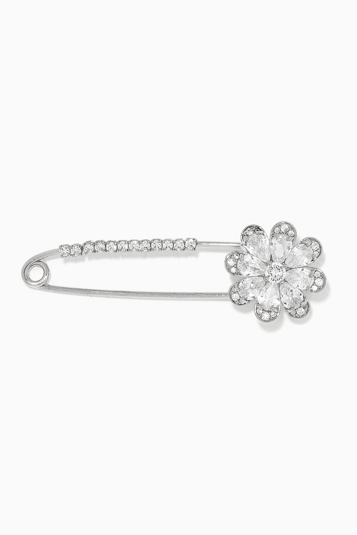 

Cosmos Brooch Scarf Pin, Silver