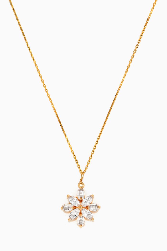 

Jasmine Flower Pendant Necklace, Gold