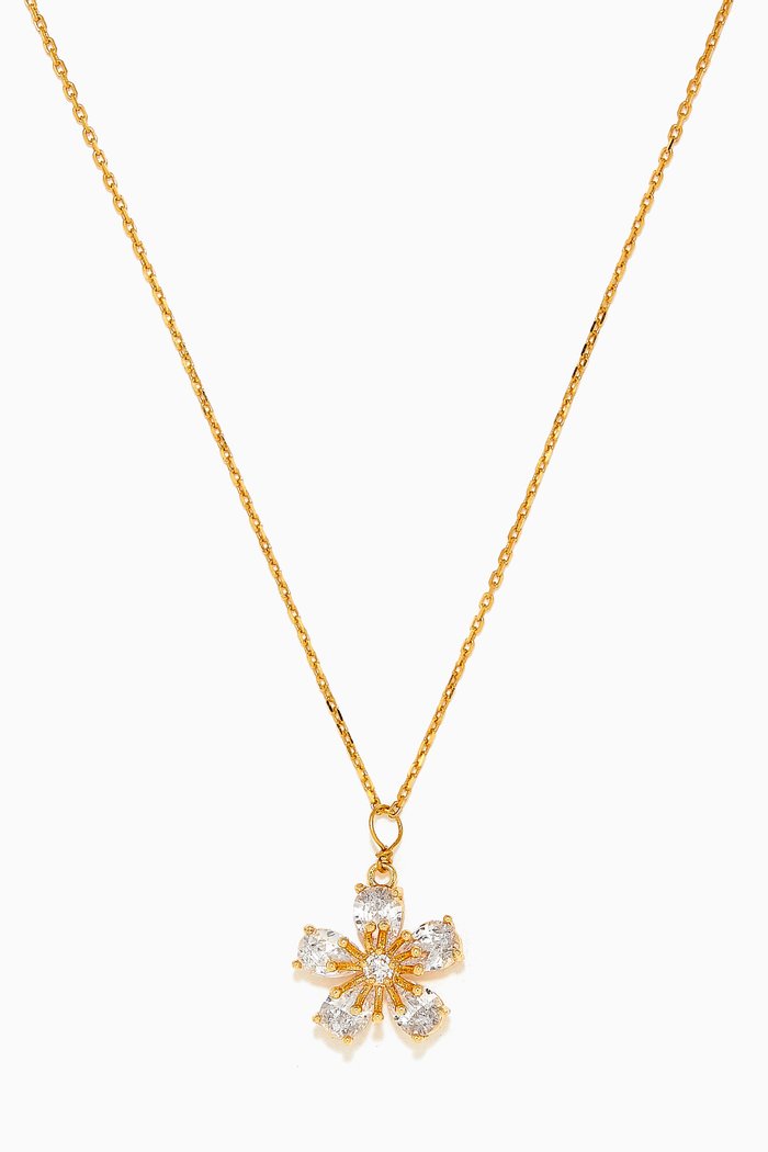 

Vinca Pendant Necklace, Gold