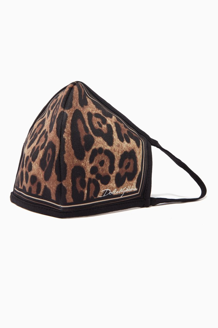 

Leopard Face Mask in Neoprene, Brown