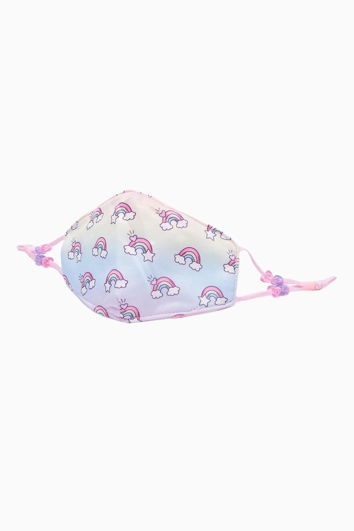 

Over the Rainbow Print Face Mask, Pink