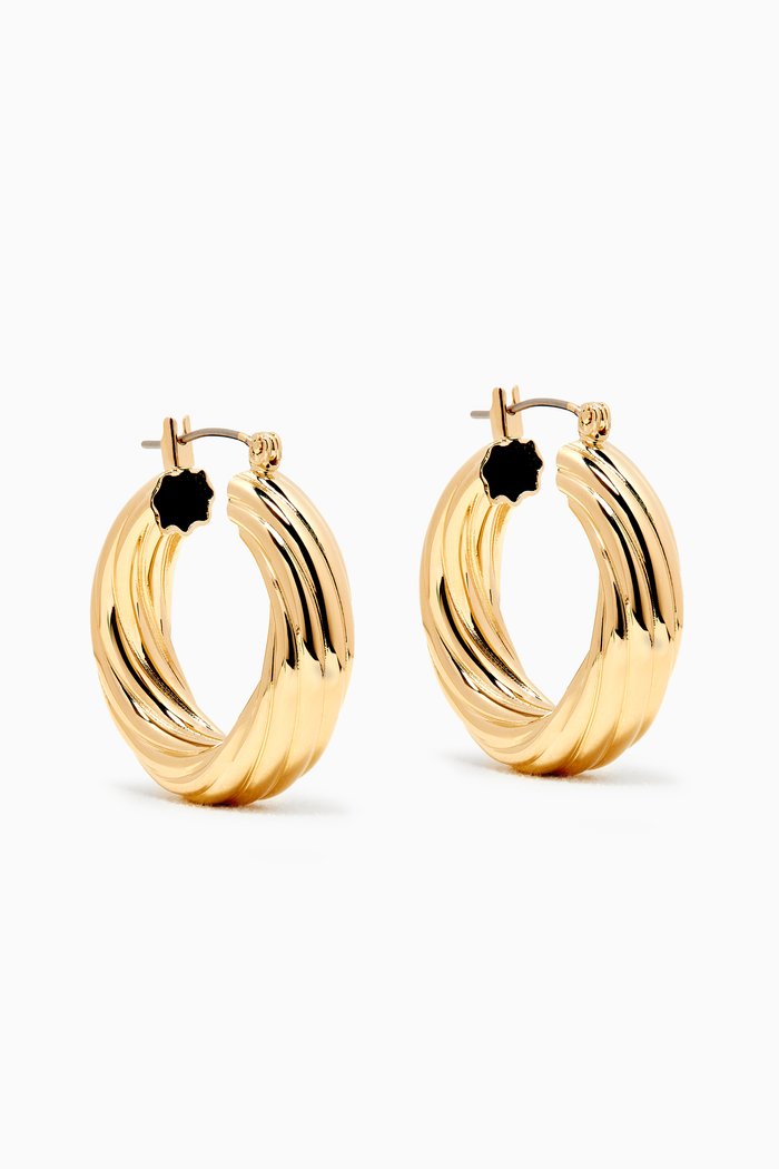 

Gaia Hoop Earrings in 14kt Gold Plating