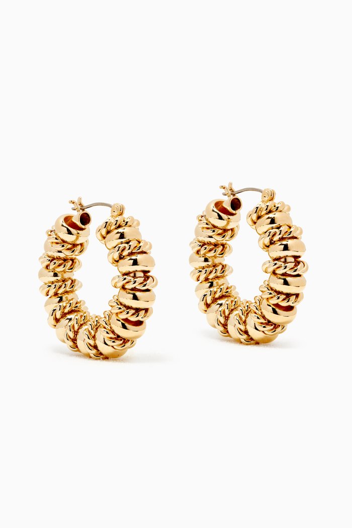

Serena Hoop Earrings in 14kt Gold Plating