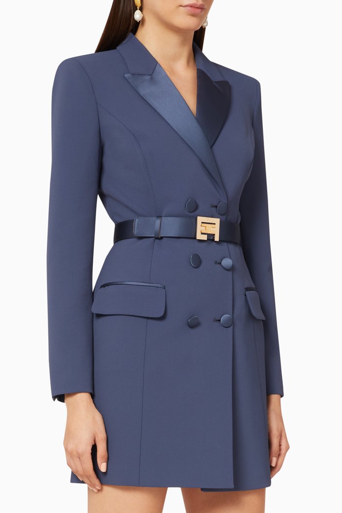 

Crêpe Blazer Dress, Blue