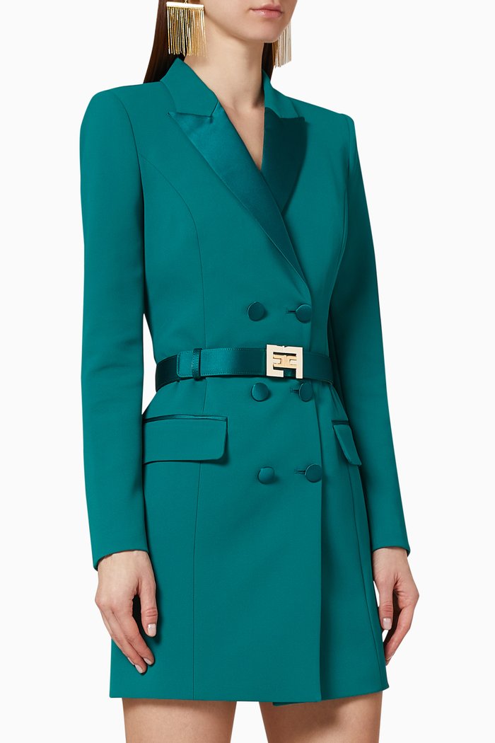 

Crêpe Blazer Dress, Green