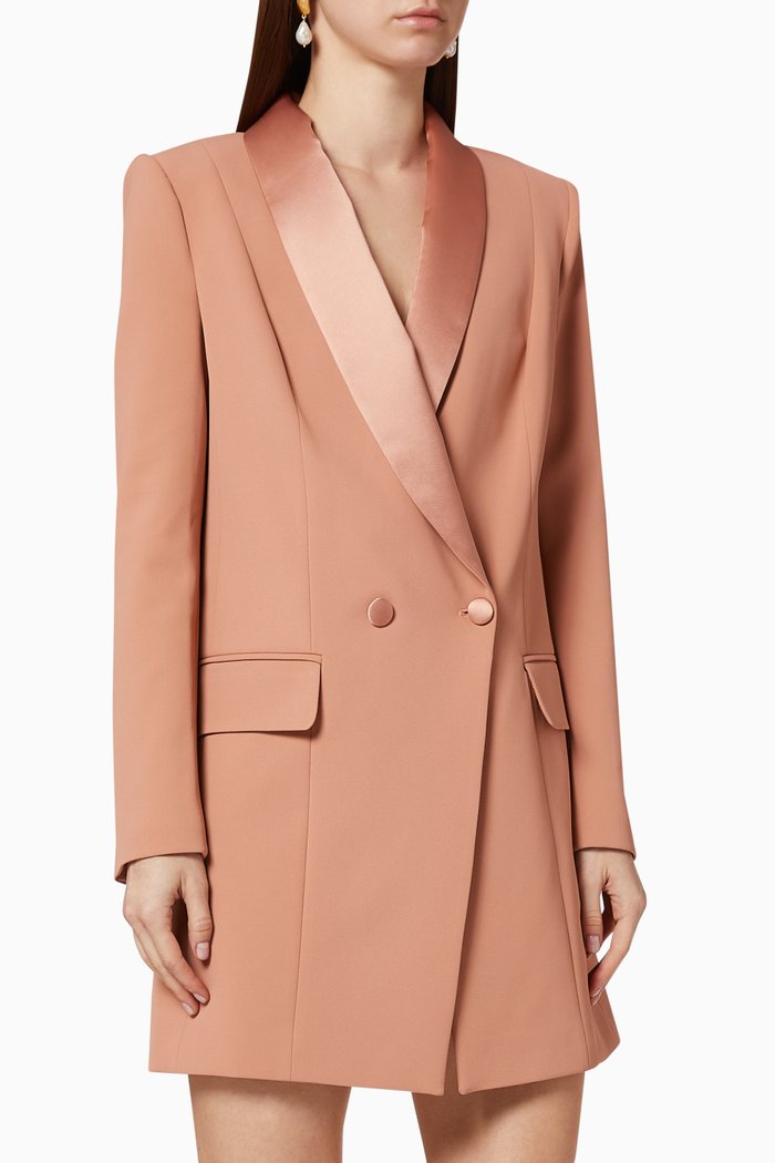 

Crêpe Blazer Dress, Rose gold