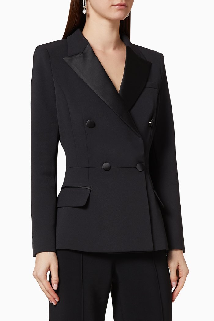 

Tuxedo Crêpe Jacket, Black