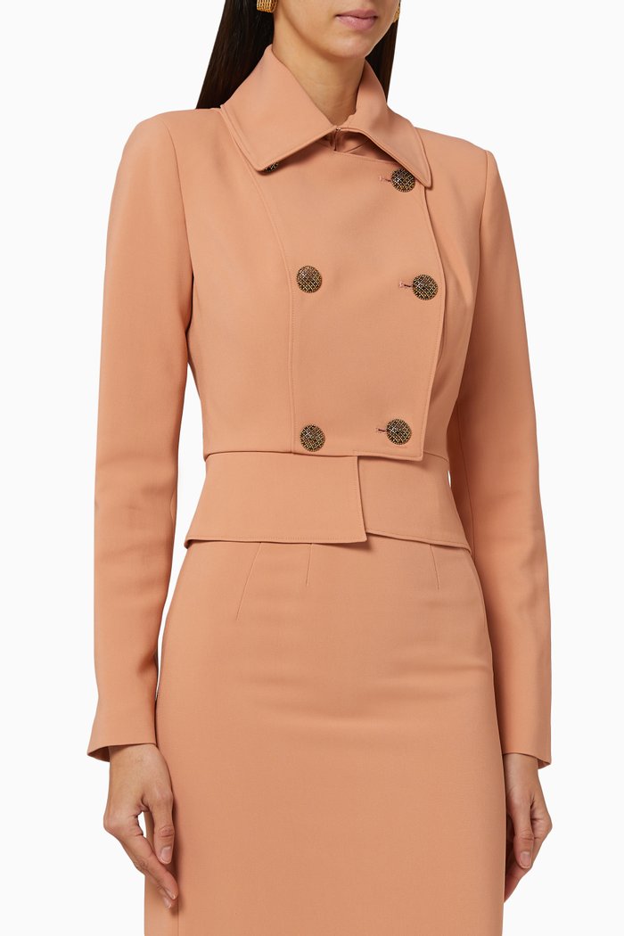 

Crêpe Short Jacket, Rose gold