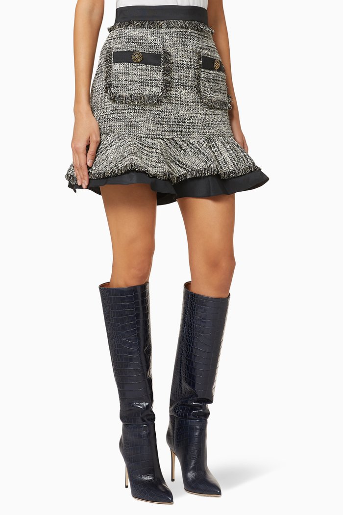 

Tweed Mini Skirt, Black