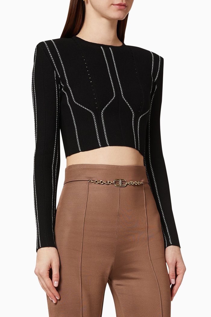 

Knit Cropped Top, Multicolour