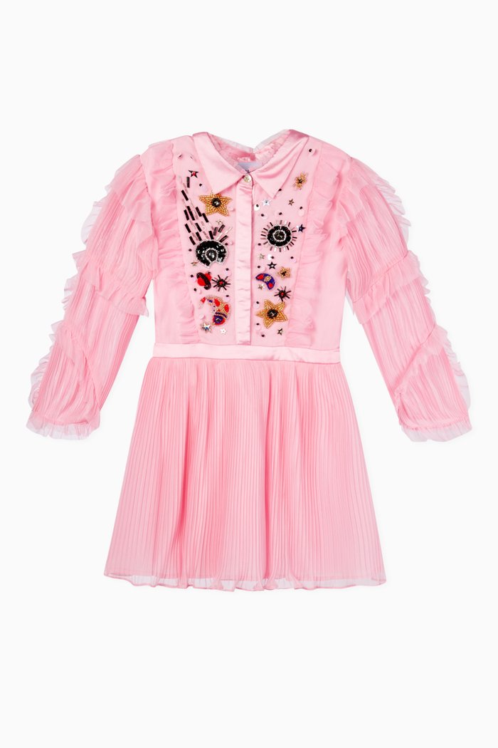 

Aubrey Pleated Dress, Pink