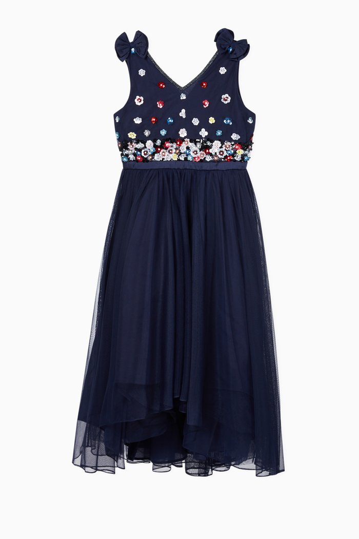 

Sequin Tulle Dress, Blue