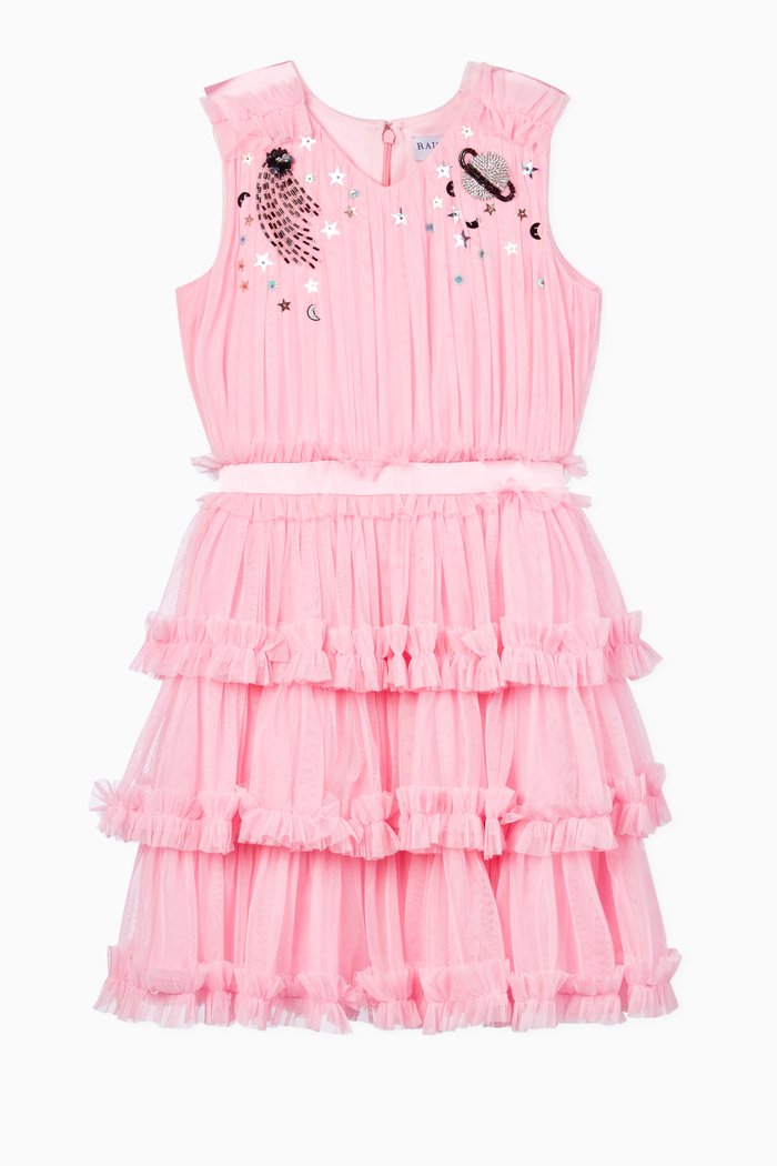 

Frill Tiered Dress, Pink