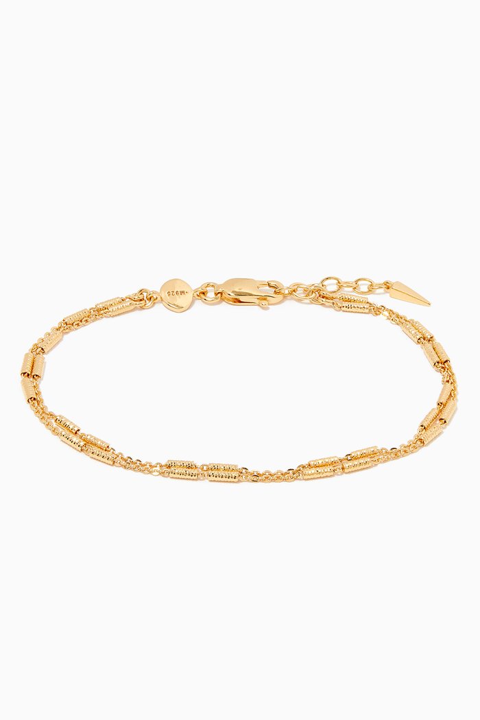 

Vervelle Double Chain Bracelet in 18kt Gold-Plated Sterling Silver