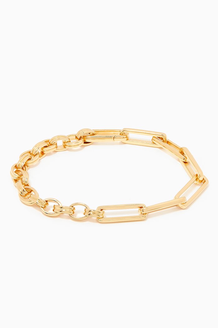 

Deconstructed Axiom Chain Bracelet in 18kt Gold-Plated Brass